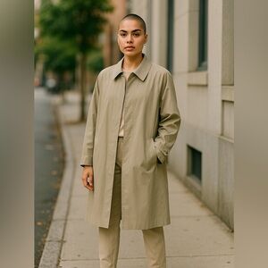 Burberry London long coat vintage rain coat trench classic tan nova check lined